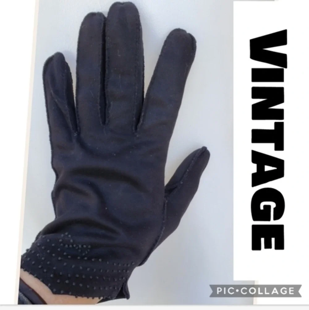 Vintage‎ hand knotted cotton gloves 8